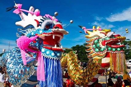 Праздник в Таиланде 🇹🇭 Китайский Новый год празднуется массово и красочно: дра